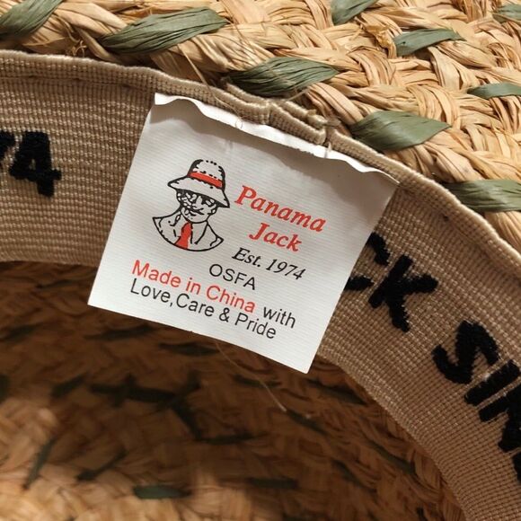 Panama Jack Straw Hat Beach Hat Casual Straw Hat - Picture 7 of 11